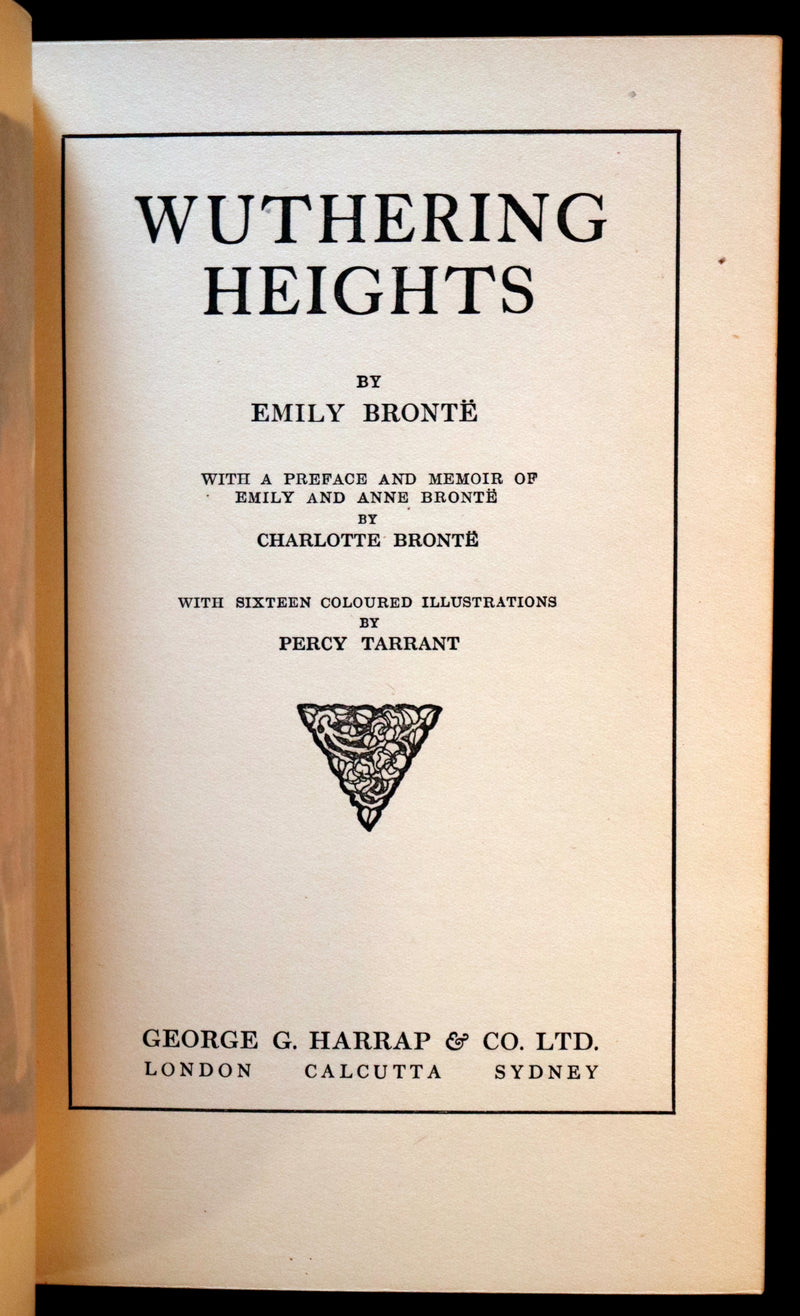 1924 Rare Book bound by Riviere - WUTHERING HEIGHTS by Emily Bronte. 1stED illustrated by Percy Tarrant.
