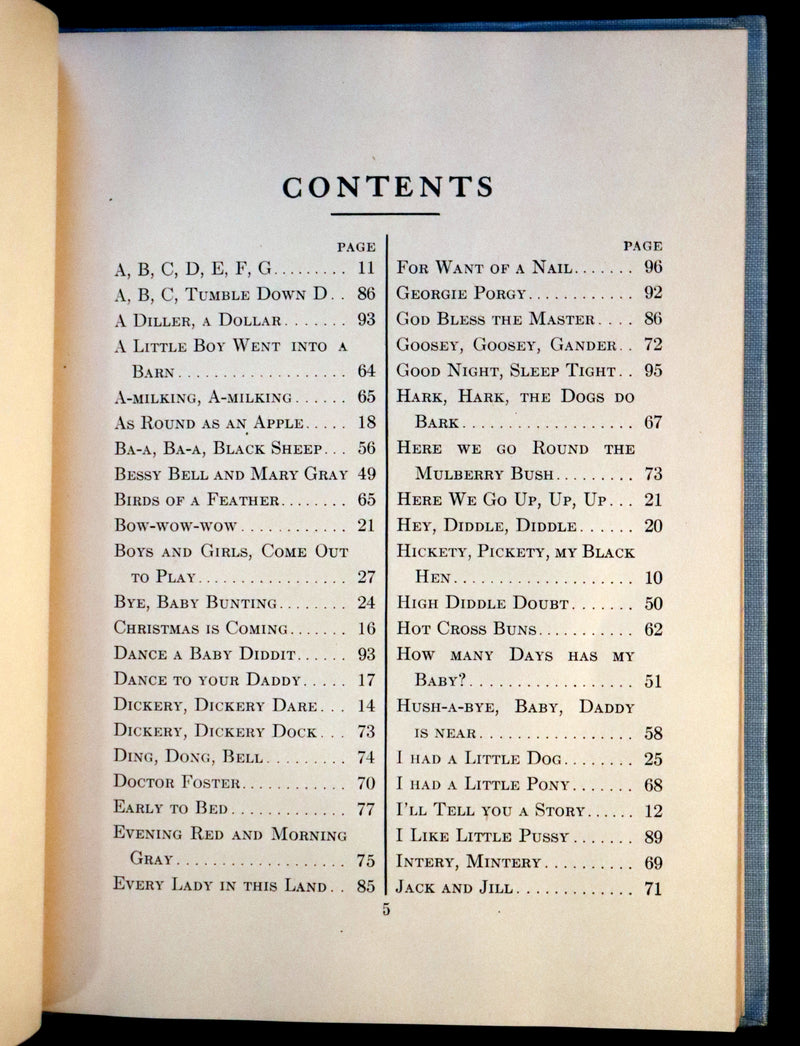 1920 Scarce First Edition - The Mother Goose Story Book illustrated by Frederick Richardson.