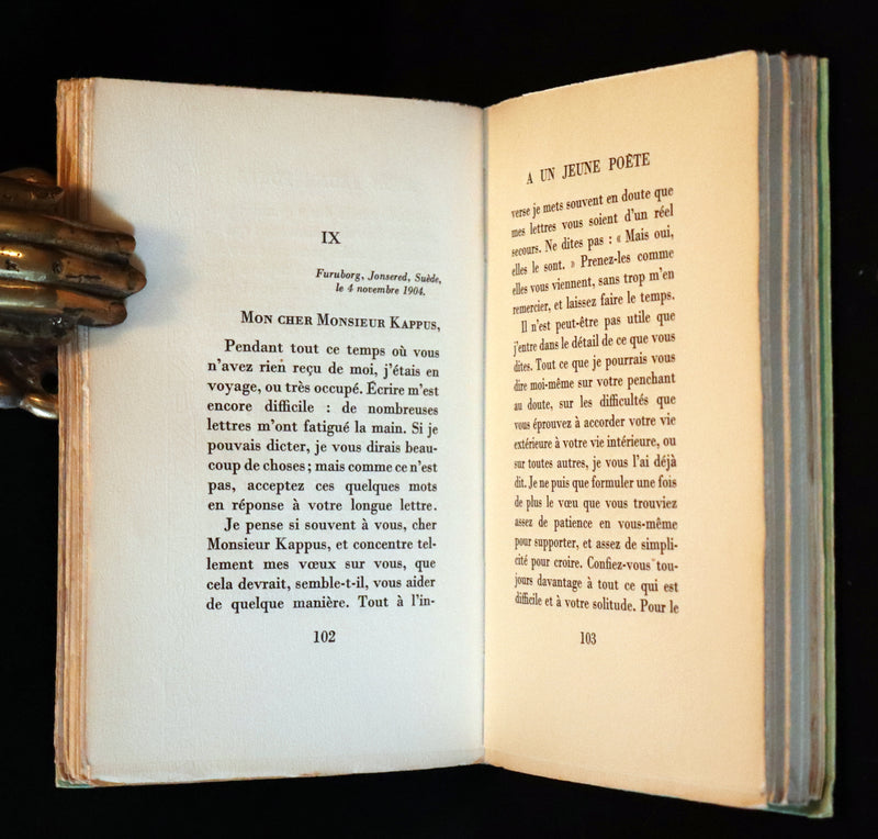 1937 Rare French First Edition - Lettres à un Jeune Poète (Letters to a Young Poet) by Rainer Maria Rilke.
