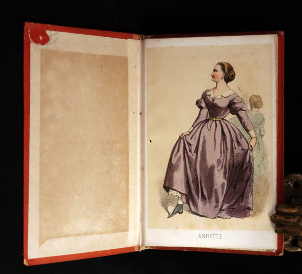 1860 Scarce Leporello Book ~ Celebrities of La CLOSERIE DES LILAS. 20 Chromolithographs.