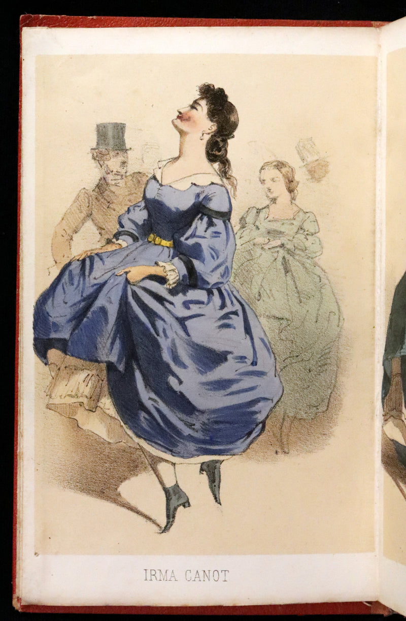 1860 Scarce Leporello Book ~ Celebrities of La CLOSERIE DES LILAS. 20 Chromolithographs.