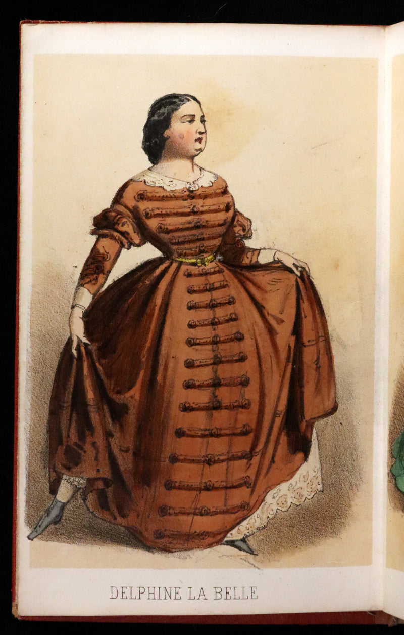 1860 Scarce Leporello Book ~ Celebrities of La CLOSERIE DES LILAS. 20 Chromolithographs.
