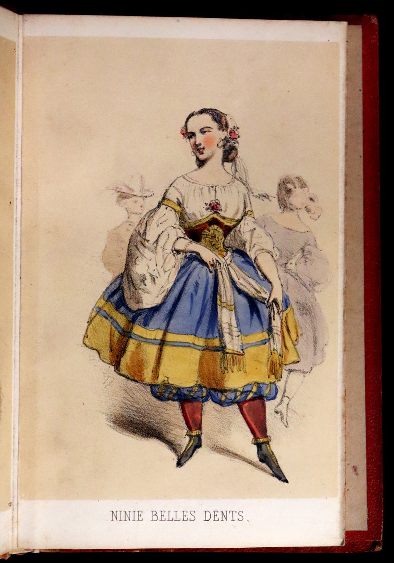 1860 Scarce Leporello Book ~ Celebrities of La CLOSERIE DES LILAS. 20 Chromolithographs.