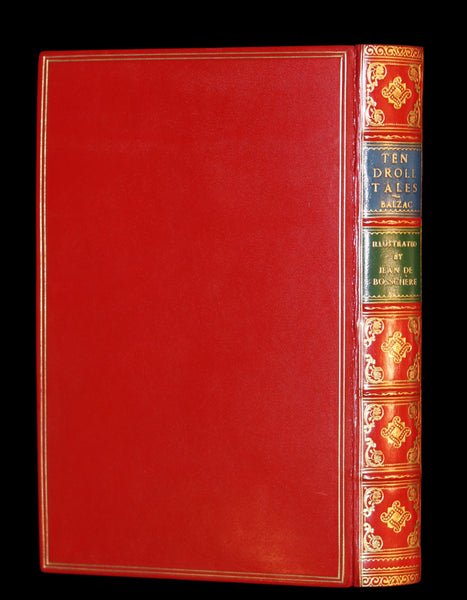 1926 Limited Curiosa bound by Bayntun - Balzac TEN DROLL TALES. 1stED illustrated by Jean de Bosschère.