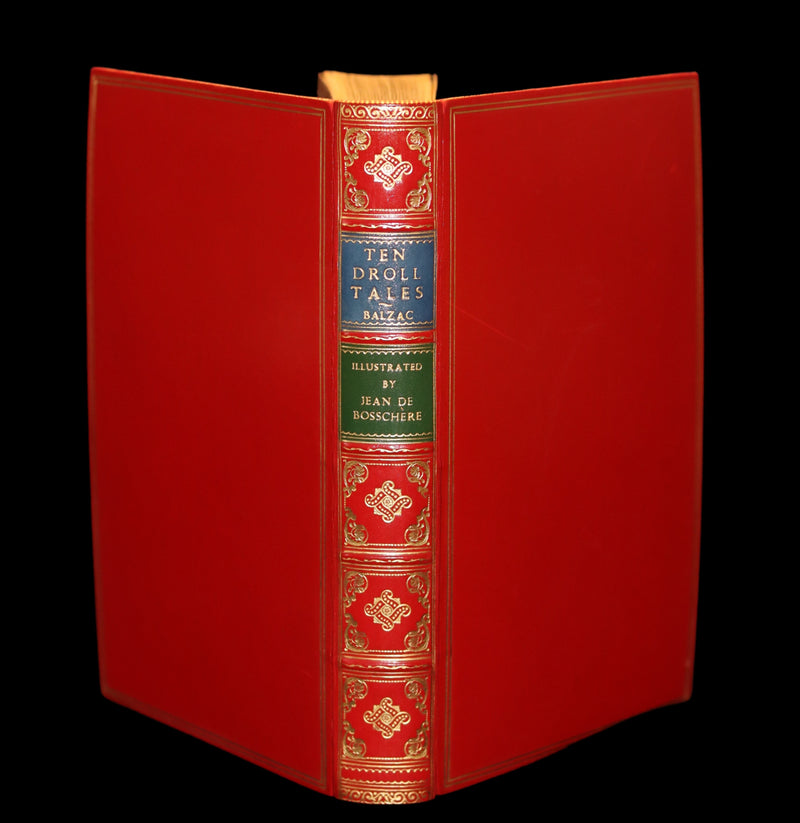 1926 Limited Curiosa bound by Bayntun - Balzac TEN DROLL TALES. 1stED illustrated by Jean de Bosschère.