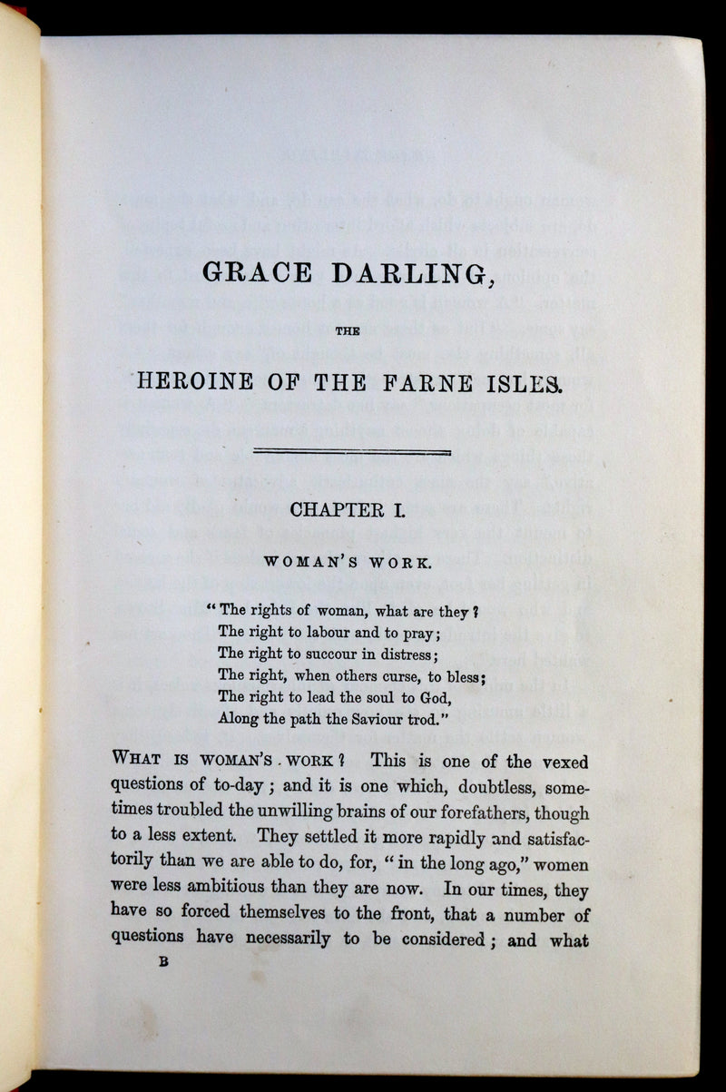 1875 Scarce 1stED Book - Grace Darling, the Heroine of the Farne Islands Lighthouse by Eva Hope.