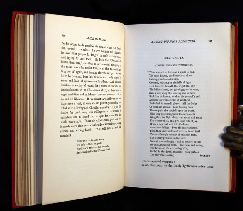 1875 Scarce 1stED Book - Grace Darling, the Heroine of the Farne Islands Lighthouse by Eva Hope.