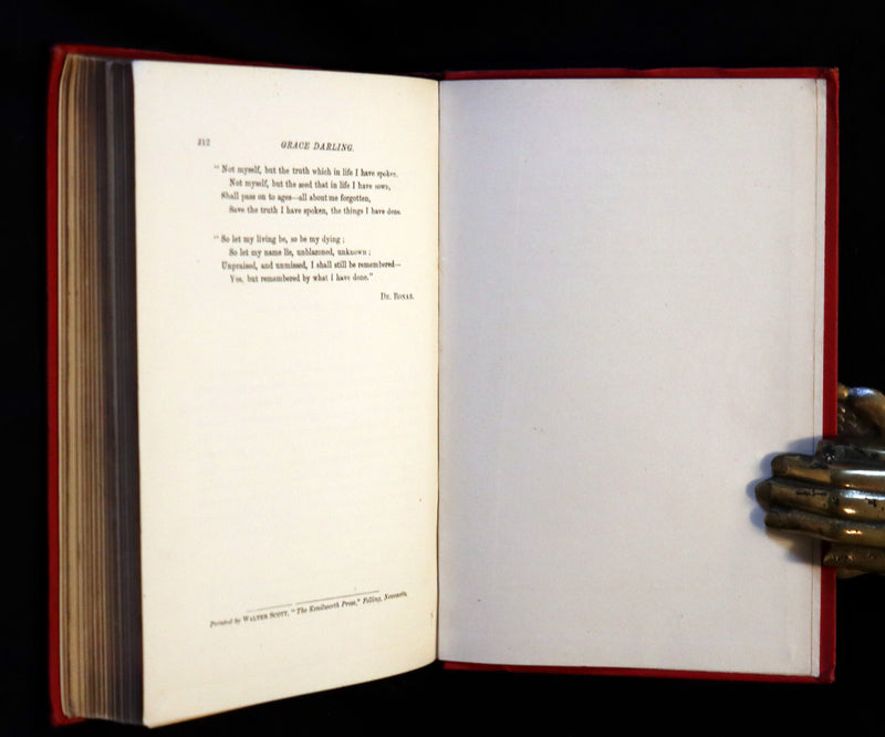 1875 Scarce 1stED Book - Grace Darling, the Heroine of the Farne Islands Lighthouse by Eva Hope.