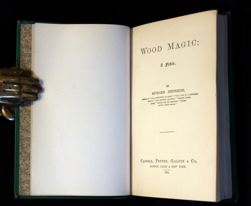 1881 Scarce First Edition - WOOD MAGIC, A Fable by nature writer John Richard Jefferies.