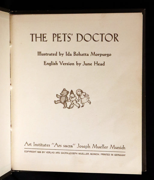 1935 Scarce First English Edition - The PET'S DOCTOR illustrated by Ida Bohatta Morpurgo.