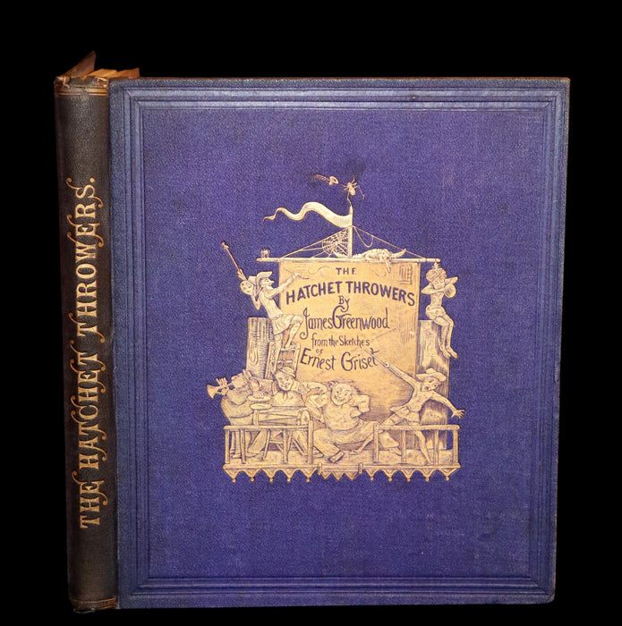 1866 Rare First Edition - The Hatchet Throwers Adventures color Illustrated by Ernest Griset.