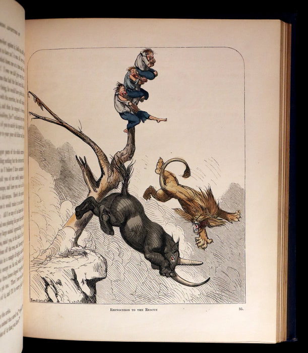 1866 Rare First Edition - The Hatchet Throwers Adventures color Illustrated by Ernest Griset.