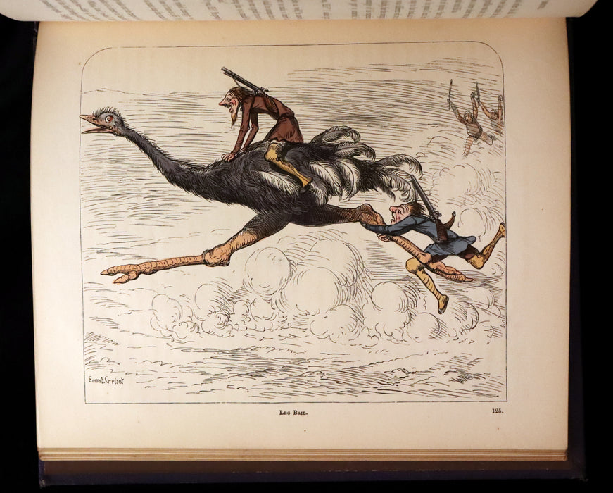 1866 Rare First Edition - The Hatchet Throwers Adventures color Illustrated by Ernest Griset.