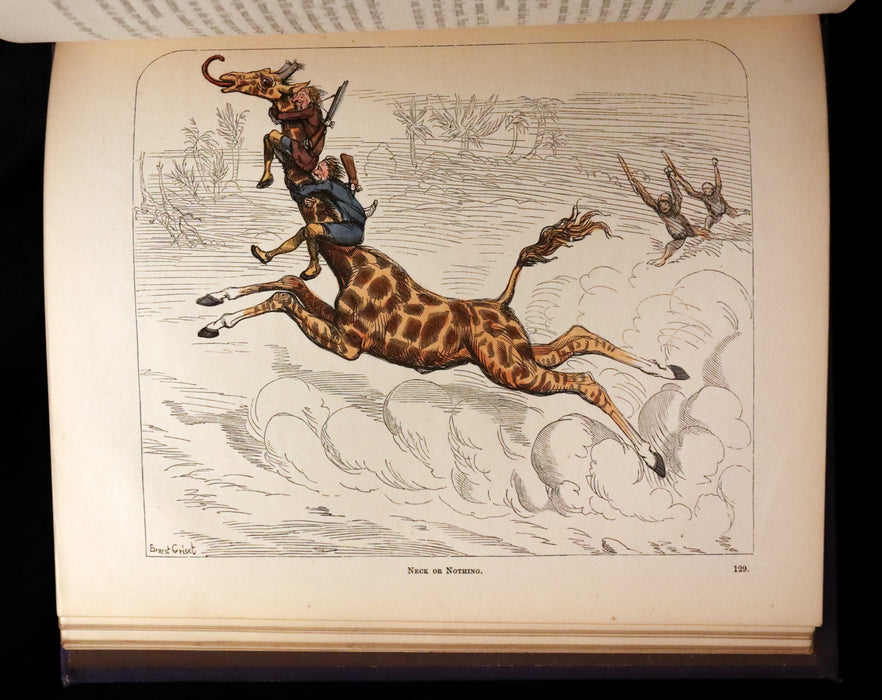 1866 Rare First Edition - The Hatchet Throwers Adventures color Illustrated by Ernest Griset.