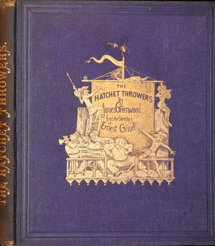 1866 Rare First Edition - The Hatchet Throwers Adventures color Illustrated by Ernest Griset.