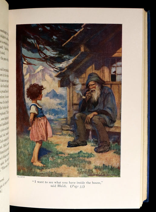 1922 Rare Book - HEIDI by Johanna Spyri illustrated by Jessie Willcox Smith.