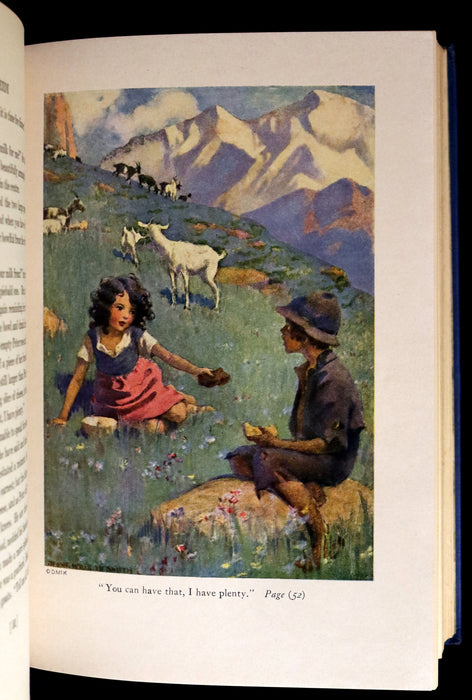 1922 Rare Book - HEIDI by Johanna Spyri illustrated by Jessie Willcox Smith.