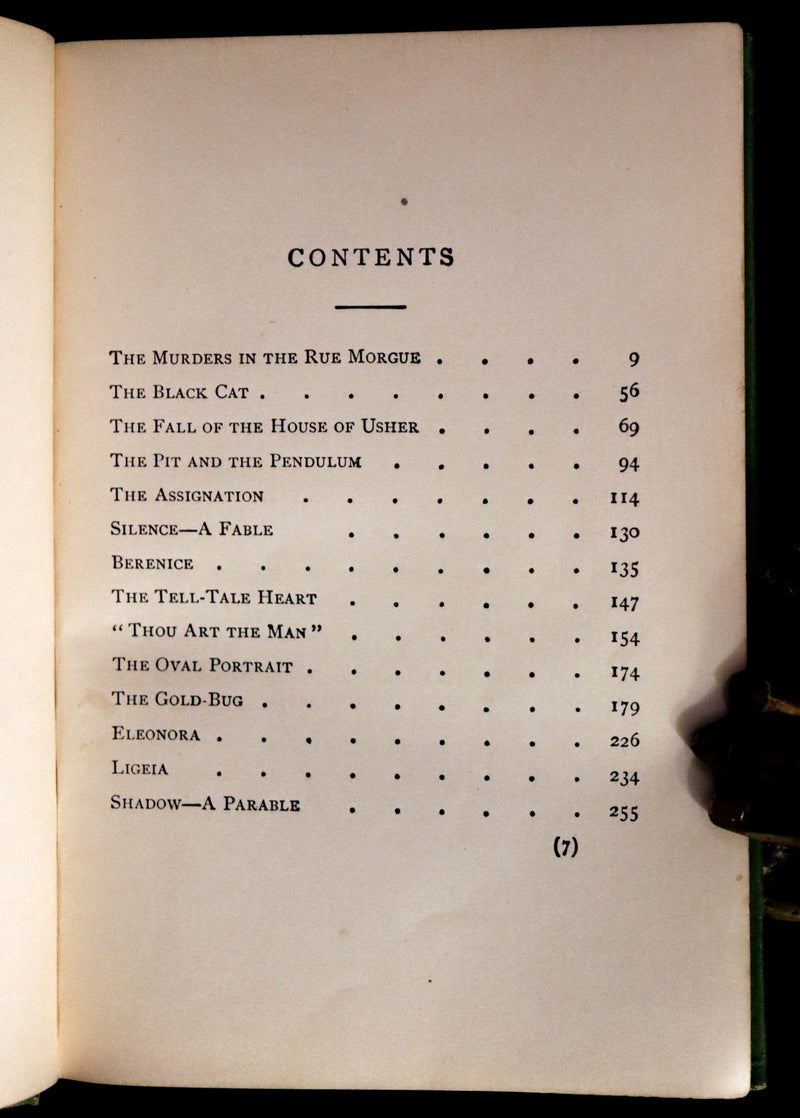 1895 Rare Book - Weird Tales by Edgar Allan POE Illustrated (Black Cat, Pit & Pendulum, Tell-Tale Heart, Gold Bug, etc.).