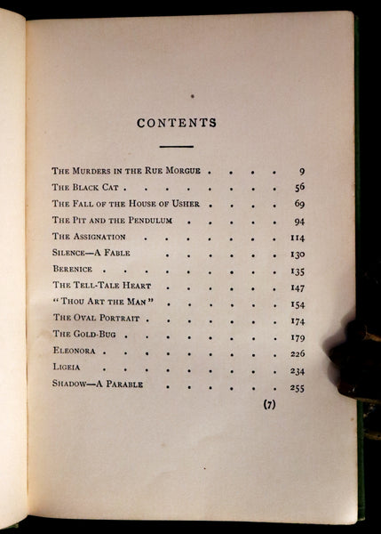 1895 Rare Book - Weird Tales by Edgar Allan POE Illustrated (Black Cat, Pit & Pendulum, Tell-Tale Heart, Gold Bug, etc.).