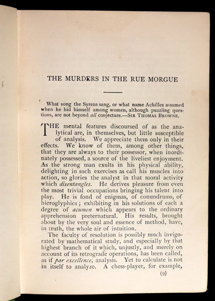 1895 Rare Book - Weird Tales by Edgar Allan POE Illustrated (Black Cat, Pit & Pendulum, Tell-Tale Heart, Gold Bug, etc.).