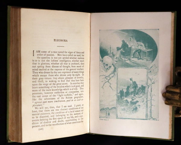 1895 Rare Book - Weird Tales by Edgar Allan POE Illustrated (Black Cat, Pit & Pendulum, Tell-Tale Heart, Gold Bug, etc.).