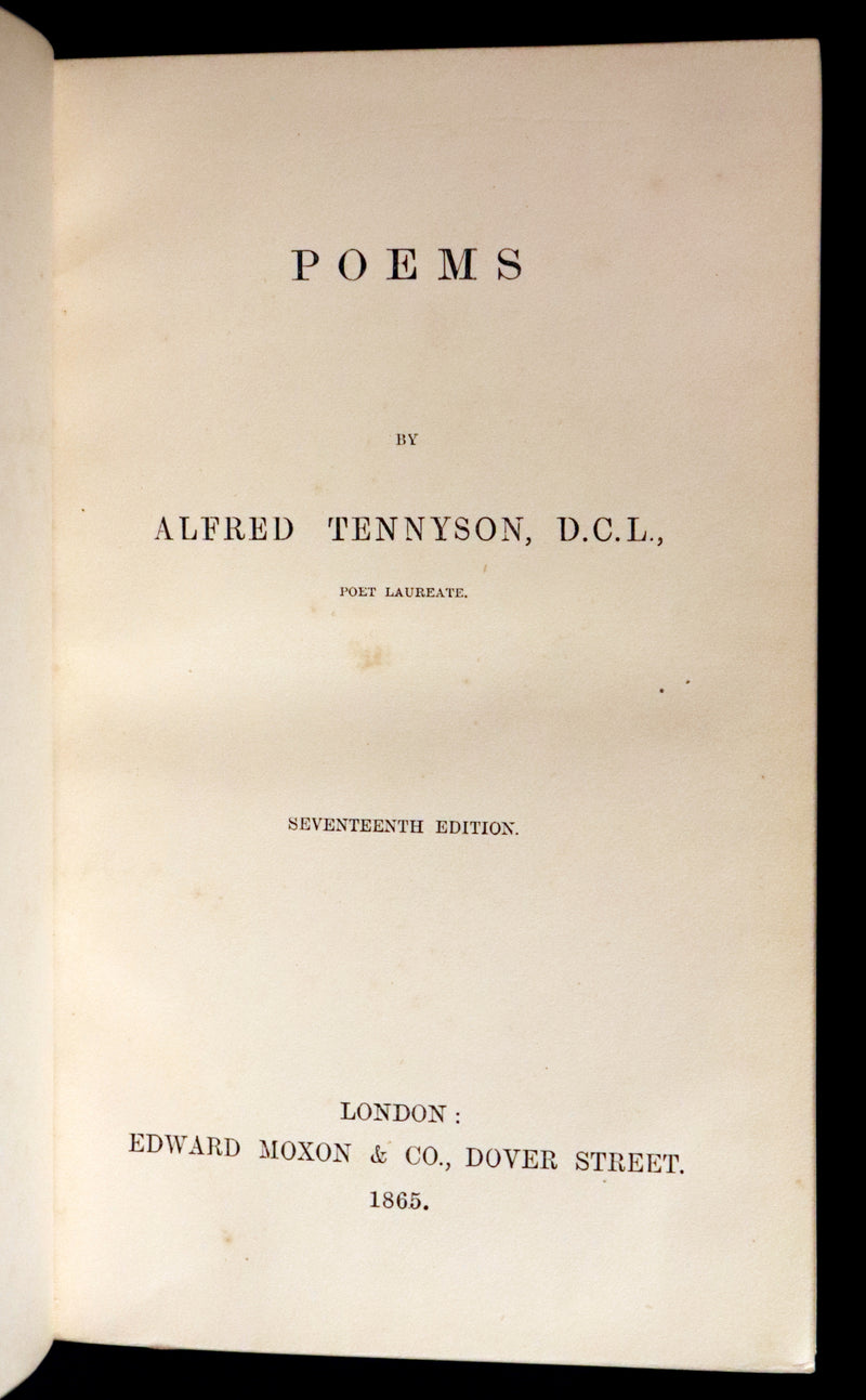 1865-80 Rare Book Set - Poems, Ballads, Enoch Arden, In Memoriam & Maud by Alfred Tennyson.