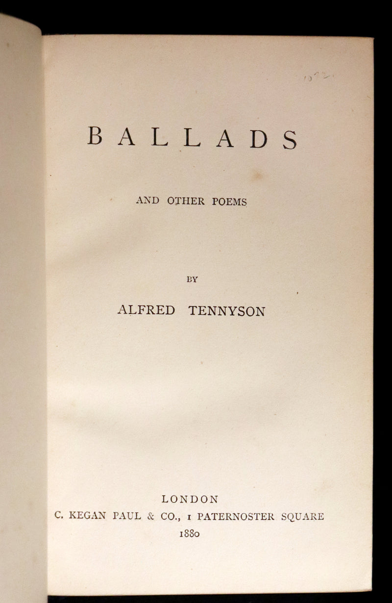 1865-80 Rare Book Set - Poems, Ballads, Enoch Arden, In Memoriam & Maud by Alfred Tennyson.