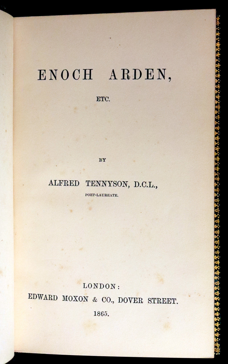 1865-80 Rare Book Set - Poems, Ballads, Enoch Arden, In Memoriam & Maud by Alfred Tennyson.