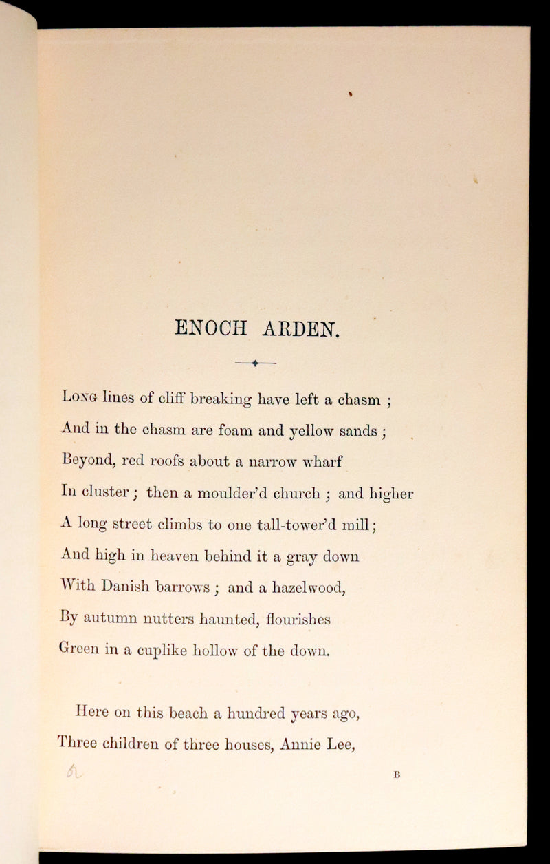 1865-80 Rare Book Set - Poems, Ballads, Enoch Arden, In Memoriam & Maud by Alfred Tennyson.