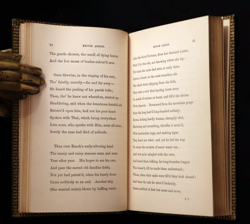 1865-80 Rare Book Set - Poems, Ballads, Enoch Arden, In Memoriam & Maud by Alfred Tennyson.