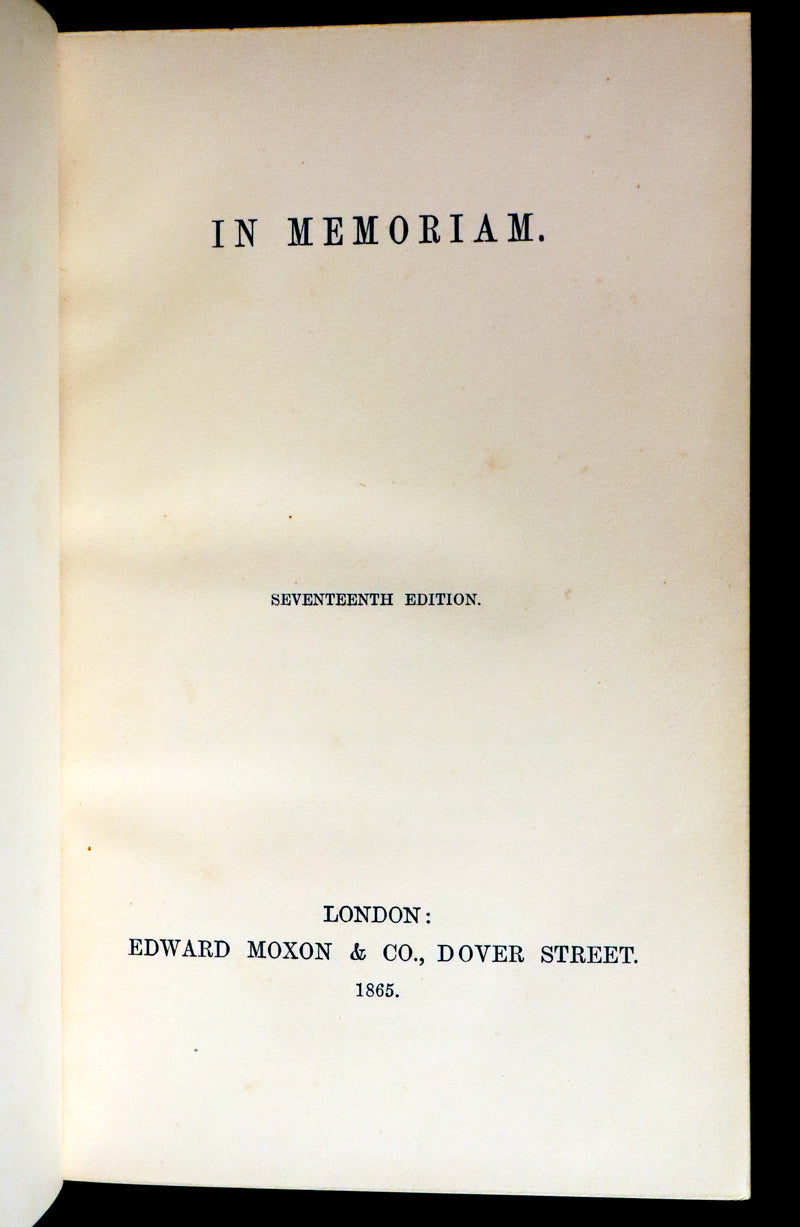 1865-80 Rare Book Set - Poems, Ballads, Enoch Arden, In Memoriam & Maud by Alfred Tennyson.