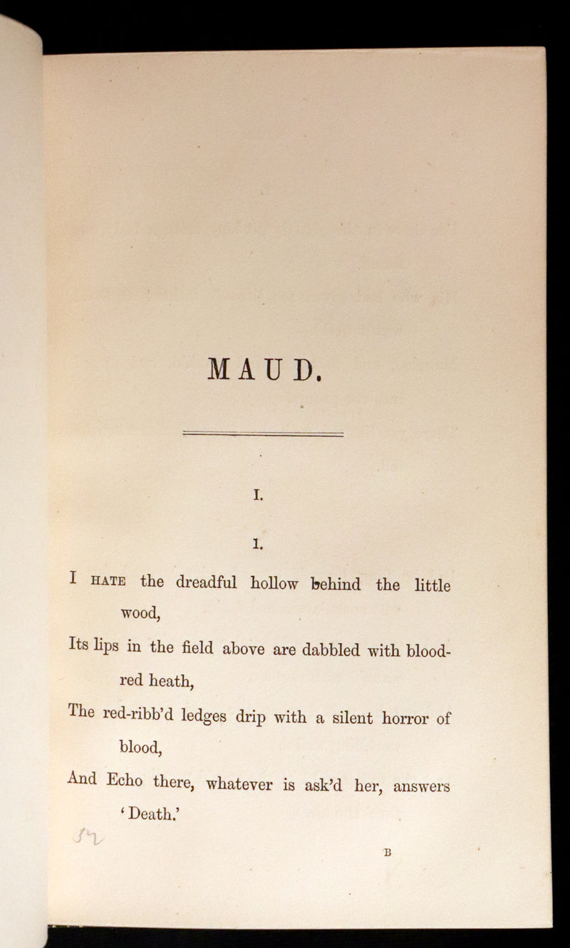 1865-80 Rare Book Set - Poems, Ballads, Enoch Arden, In Memoriam & Maud by Alfred Tennyson.