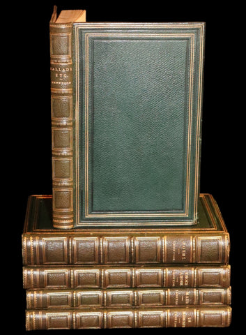 1865-80 Rare Book Set - Poems, Ballads, Enoch Arden, In Memoriam & Maud by Alfred Tennyson.