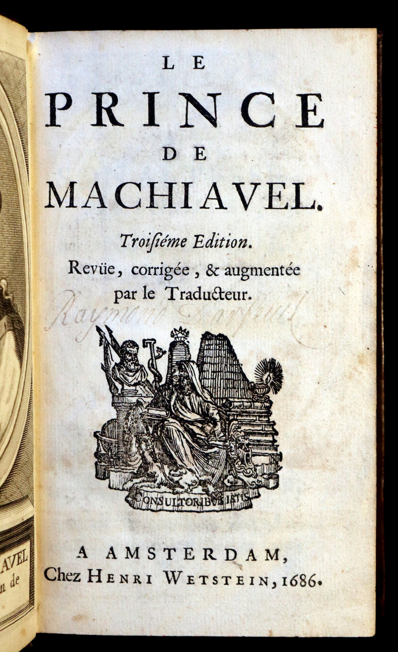 1686 Scarce French Book - LE PRINCE by Niccolò Machiavelli. LE PRINCE DE MACHIAVEL.