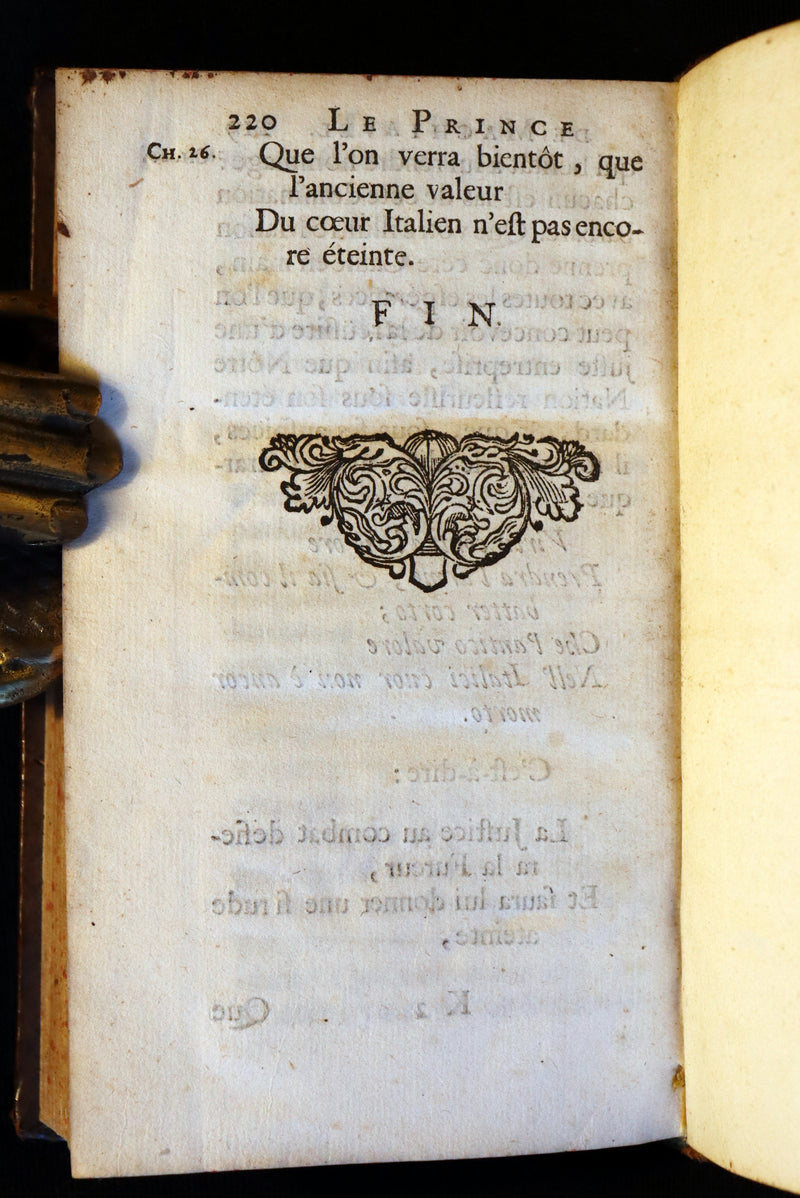 1686 Scarce French Book - LE PRINCE by Niccolò Machiavelli. LE PRINCE DE MACHIAVEL.