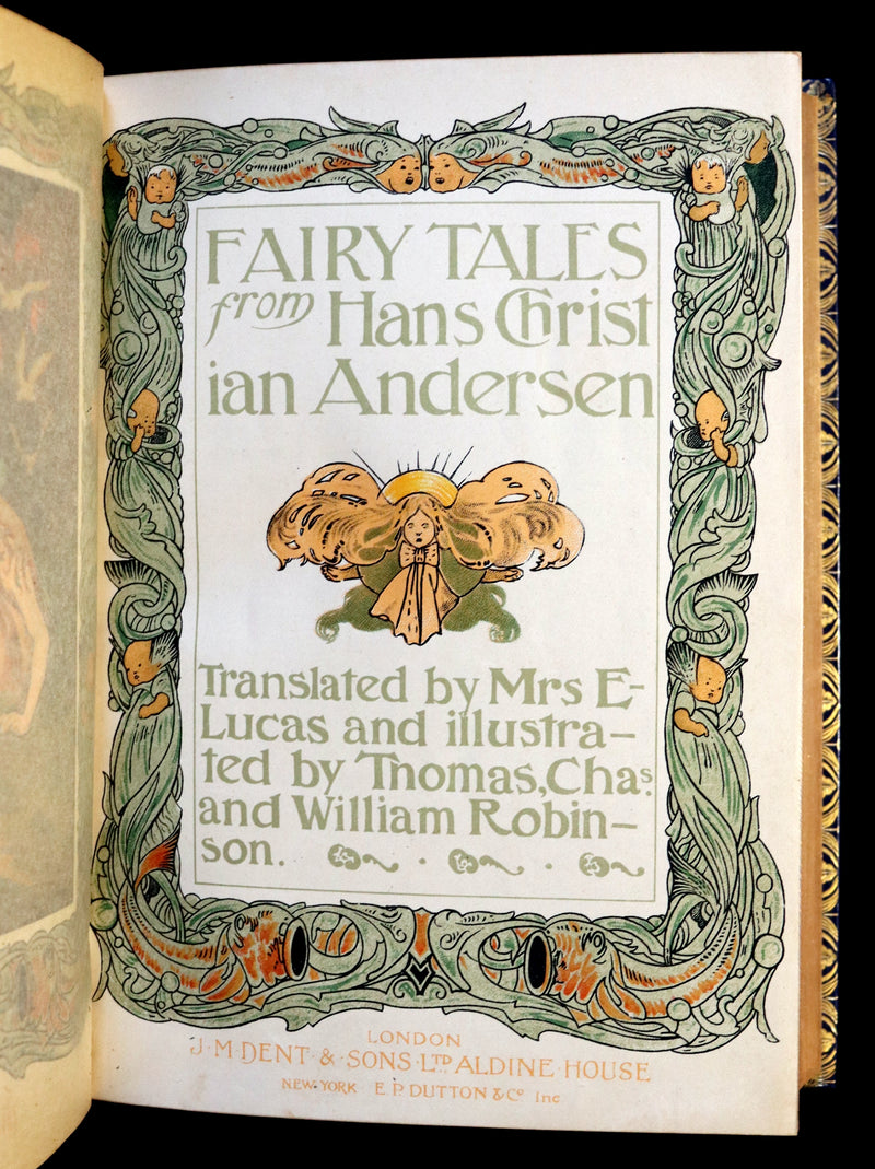 1899 Scarce 1stED bound by Bayntun Riviere - Hans Andersen's Fairy Tales illustrated by the Brothers Robinson.