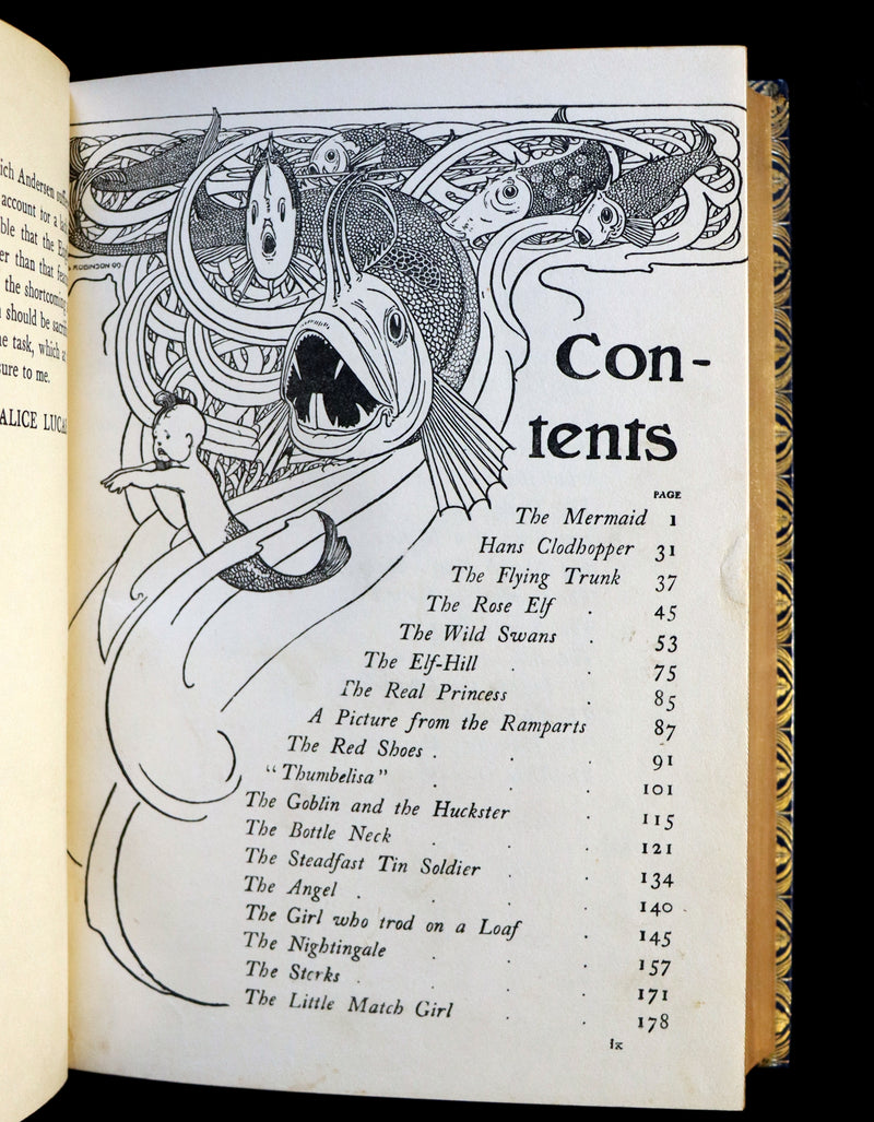 1899 Scarce 1stED bound by Bayntun Riviere - Hans Andersen's Fairy Tales illustrated by the Brothers Robinson.
