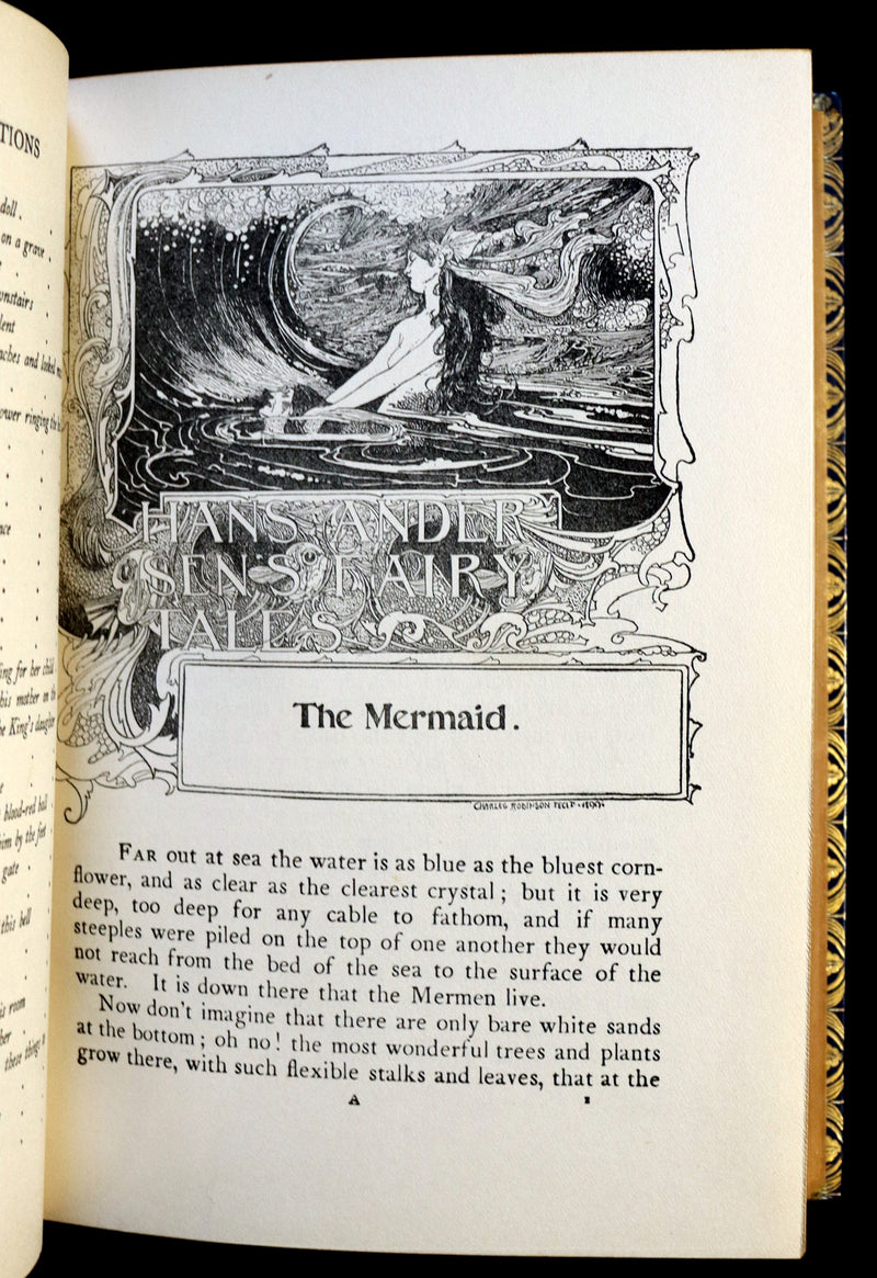 1899 Scarce 1stED bound by Bayntun Riviere - Hans Andersen's Fairy Tales illustrated by the Brothers Robinson.