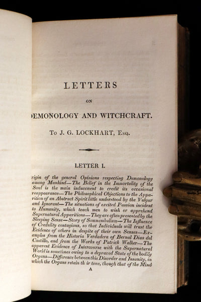 1831 Rare Walter Scott Book - Letters on Demonology & Witchcraft - WITCHES & FAIRIES. 2ndED.