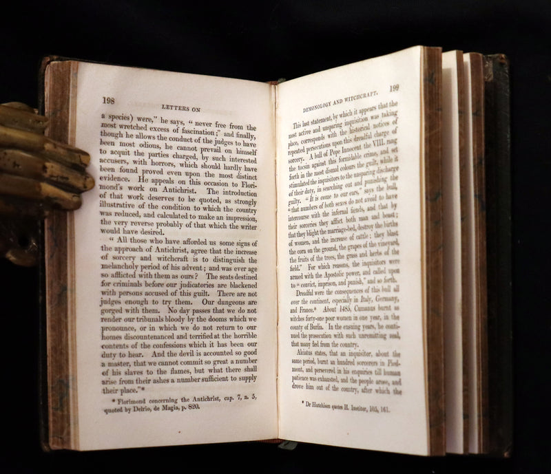 1831 Rare Walter Scott Book - Letters on Demonology & Witchcraft - WITCHES & FAIRIES. 2ndED.