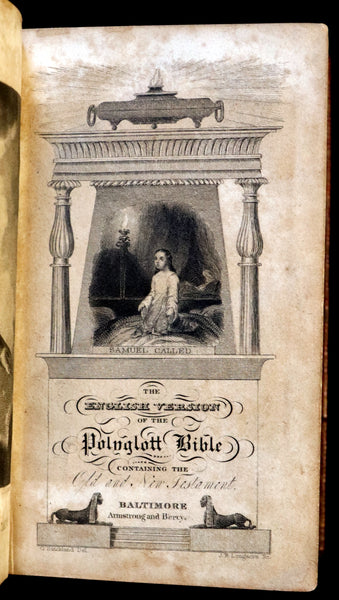 1837 Nice Binding - The Polyglott BIBLE, Containing the Old and New Testaments.