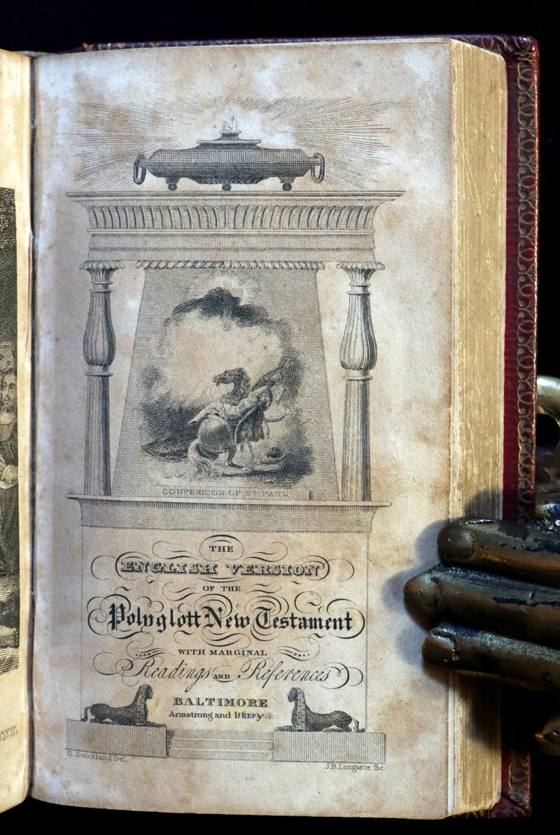 1837 Nice Binding - The Polyglott BIBLE, Containing the Old and New Testaments.