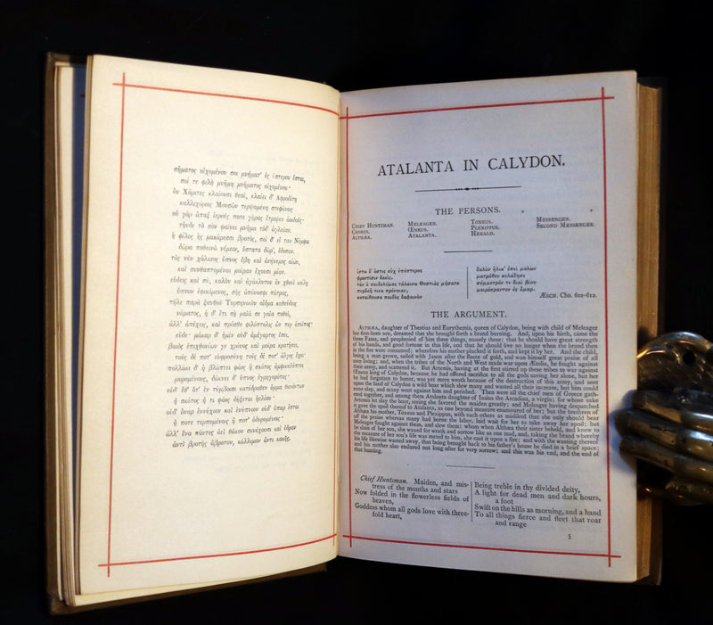 1884 Rare Victorian Book - The Poetical Works of Algernon Charles Swinburne.