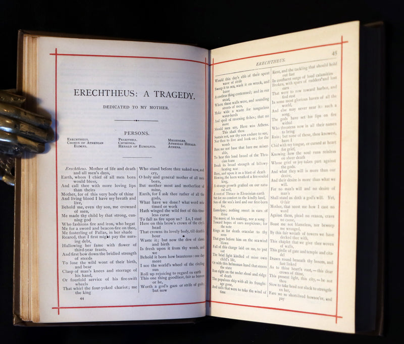 1884 Rare Victorian Book - The Poetical Works of Algernon Charles Swinburne.