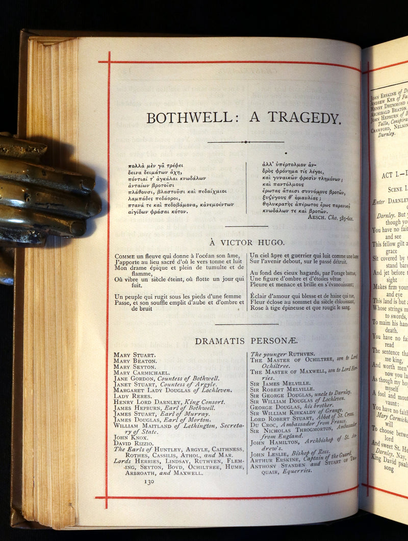 1884 Rare Victorian Book - The Poetical Works of Algernon Charles Swinburne.