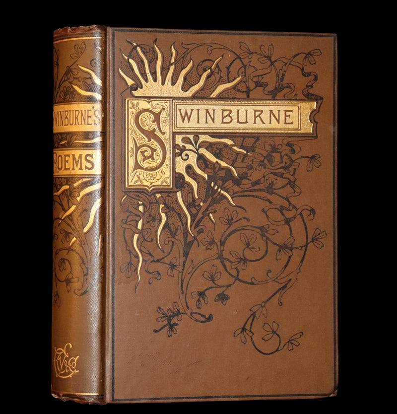 1884 Rare Victorian Book - The Poetical Works of Algernon Charles Swinburne.