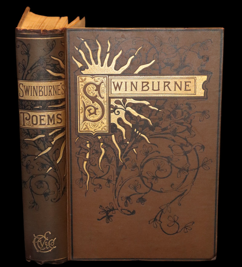 1884 Rare Victorian Book - The Poetical Works of Algernon Charles Swinburne.