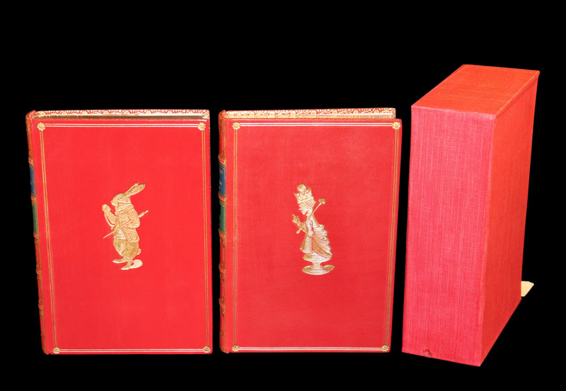 1872-1879 Fine Bayntun-Riviere Binding Book set - Alice's Adventures in Wonderland (WITH) Through the Looking-Glass and What Alice Found There.