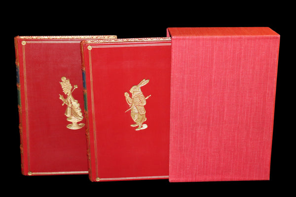 1872-1879 Fine Bayntun-Riviere Binding Book set - Alice's Adventures in Wonderland (WITH) Through the Looking-Glass and What Alice Found There.