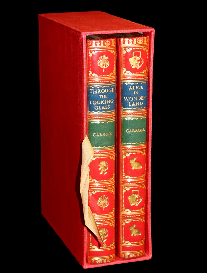 1872-1879 Fine Bayntun-Riviere Binding Book set - Alice's Adventures in Wonderland (WITH) Through the Looking-Glass and What Alice Found There.
